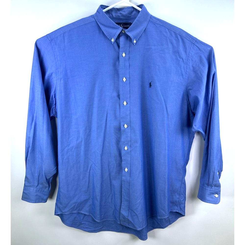 Polo Ralph Lauren Dress Shirt Mens 17 - 35 Yarmouth Pinpoint Oxford